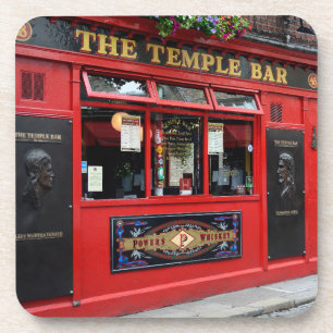 Red Temple Bar pub in Dublin Bier Onderzetter