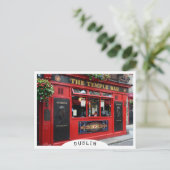 Red Temple Bar pub in Dublin Briefkaart (Staand voorkant)