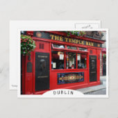 Red Temple Bar pub in Dublin Briefkaart (Voorkant / Achterkant)