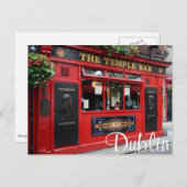 Red Temple Bar-pub in Dublin-briefkaart Briefkaart (Voorkant / Achterkant)