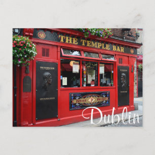 Red Temple Bar-pub in Dublin-briefkaart Briefkaart