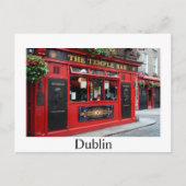 Red Temple Bar pub in Dublin briefkaart met tekst (Voorkant)