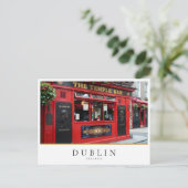Red Temple Bar pub in Dublin, Ierland Briefkaart (Staand voorkant)