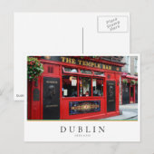 Red Temple Bar pub in Dublin, Ierland Briefkaart (Voorkant / Achterkant)