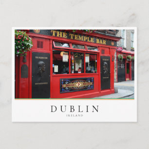 Red Temple Bar pub in Dublin, Ierland Briefkaart