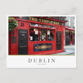 Red Temple Bar pub in Dublin, Ierland Briefkaart (Voorkant)