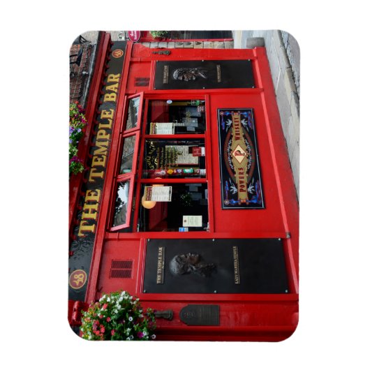 Red Temple Bar-pub in Dublin Magneet (Verticaal)