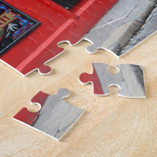 Red Temple Bar pub in Dublin puzzle Legpuzzel (Zijkant)