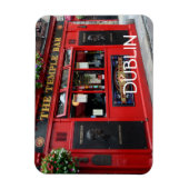 Red Temple Bar pub in Dublin rechthoekige magneet (Verticaal)