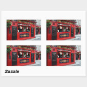 Red Temple Bar pub in Dublin Rechthoekige Sticker (Vel)