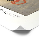 Red Temple van Kawase Hasui Poster (Hoek)