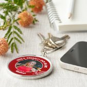 Red Tennis Player Photo High School Spirit Sleutelhanger (Zijkant)