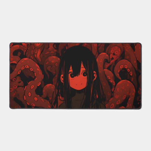 Red Tentacle Horror Anime Girl Bureaumat (Voorkant)