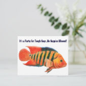 Red Terror Cichlid Uitnodiging (Staand voorkant)