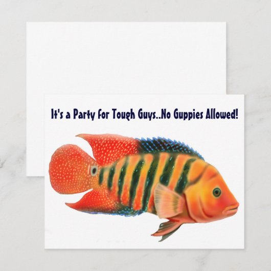 Red Terror Cichlid Uitnodiging (Voorkant / Achterkant)