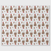 Red Texas Afstuderen Armadillo Cadeaupapier (Vlak)