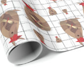 Red Texas Afstuderen Armadillo Cadeaupapier (Rol Hoek)