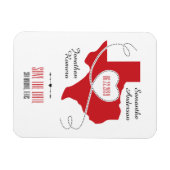 Red Texas Curling Ribbon Save the Date Magneet (Horizontaal)