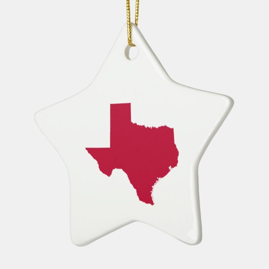 Red Texas Map Blank Keramisch Ornament (Links)