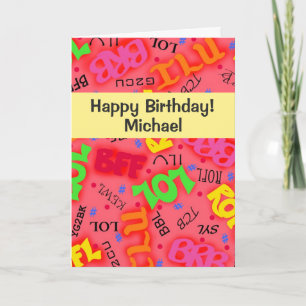 Red Text Art Symbols Words Kaart