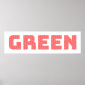“Red Text, Green Word” Eco-Word-Art – Inspired by  Poster (Voorkant)