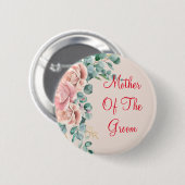 Red Text Moeder of Groom Button (Voorkant /achterkant)