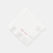 Red Text Simple Weddenschap Coined Cocktail Napkin Servet (Hoek)