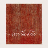 Red Textile, Foto sparen de Datum Kaart Visitekaartje (Buitenkant ongevouwen)