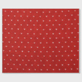 Red Textile Pattern Cadeaupapier (Vlak)