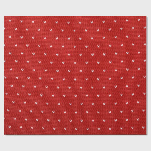 Red Textile Pattern Cadeaupapier (Vlak)