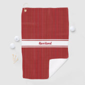 Red Texture Personalized Golf Towel HAMbWG Golfhanddoek (Insitu)