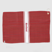 Red Texture Personalized Golf Towel HAMbWG Golfhanddoek (Horizontaal)