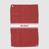 Red Texture Personalized Golf Towel HAMbWG Golfhanddoek (Voorkant)