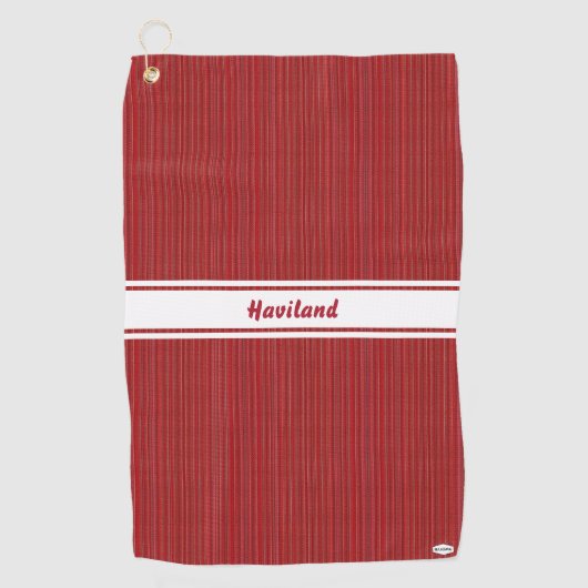 Red Texture Personalized Golf Towel HAMbWG Golfhanddoek (Voorkant)