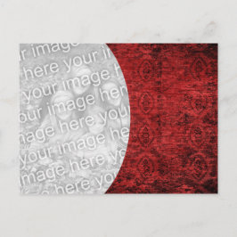 Red Textured Cutout Briefkaart
