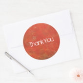 Red Textured Grunge Abstract Background Bedankt Ronde Sticker (Envelop)