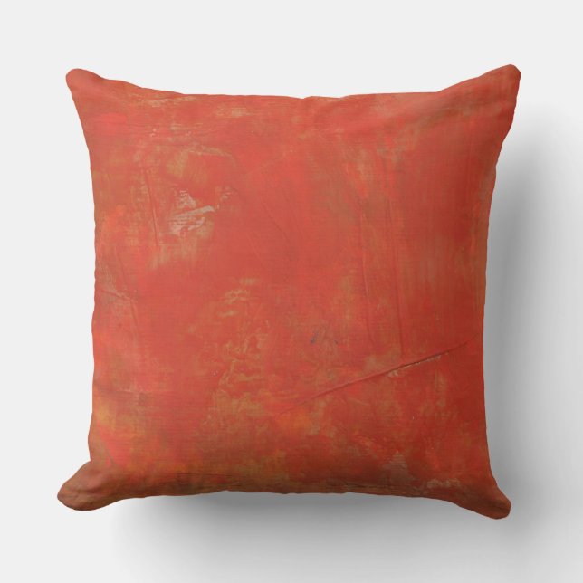 Red Textured Grunge Abstracte achtergrond Kussen (Voorkant)