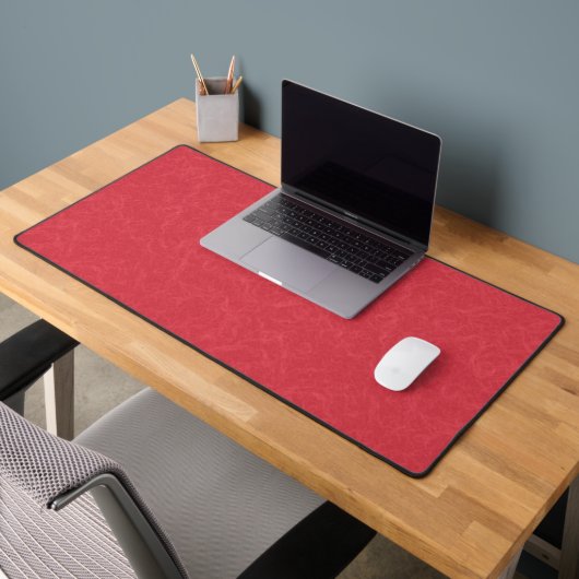 Red textured surface with subtle swirling pattern bureaumat (Kantoor 2)