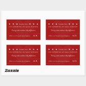 Red Thank You Sticker | Custom Business Label (Vel)