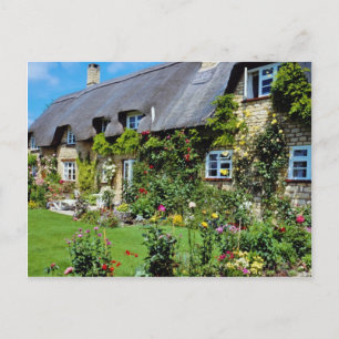 Red Thatched cottage bij Gloucester, Cotswolds fl Briefkaart