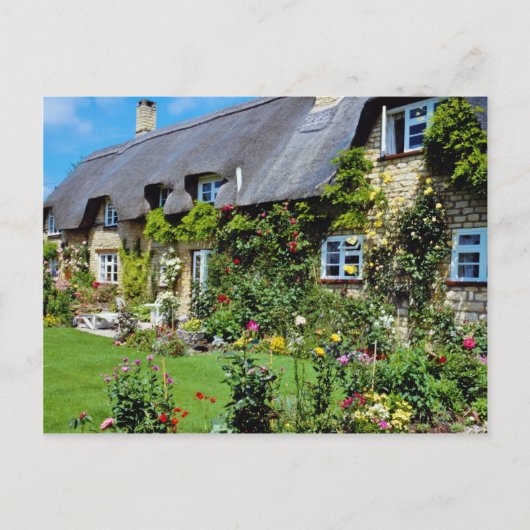 Red Thatched cottage bij Gloucester, Cotswolds fl Briefkaart (Voorkant)