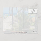 Red Thatched huts bij het strand, Nusa Dua, Bali,  Briefkaart (Achterkant)