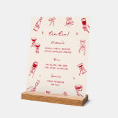 Red Thats Amore Party Cin Cin Bar Acryl Bord (Hoek)