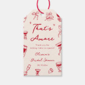 Red Thats Amore Vrijgezellenfeest Cadeaulabel (Voorkant)