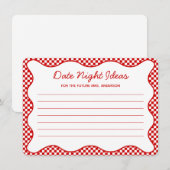 Red That's Amore Vrijgezellenfeest Date Night Idee Notitiekaartje (Voorkant / Achterkant)