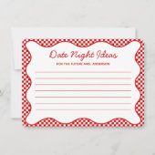 Red That's Amore Vrijgezellenfeest Date Night Idee Notitiekaartje (Voorkant)