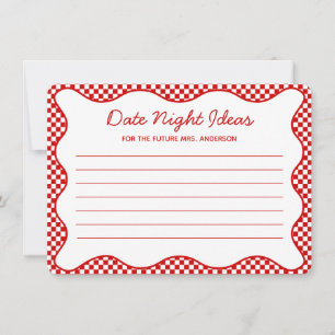 Red That's Amore Vrijgezellenfeest Date Night Idee Notitiekaartje