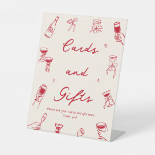 Red Thats Amore Vrijgezellenfeest Kaart & Gift Reclamebord Met Voetstuk
