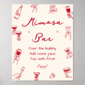 Red Thats Amore Vrijgezellenfeest Mimosa Bar Poster (Voorkant)