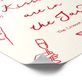 Red Thats Amore Vrijgezellenfeest Raad eens hoevee Poster (Hoek)